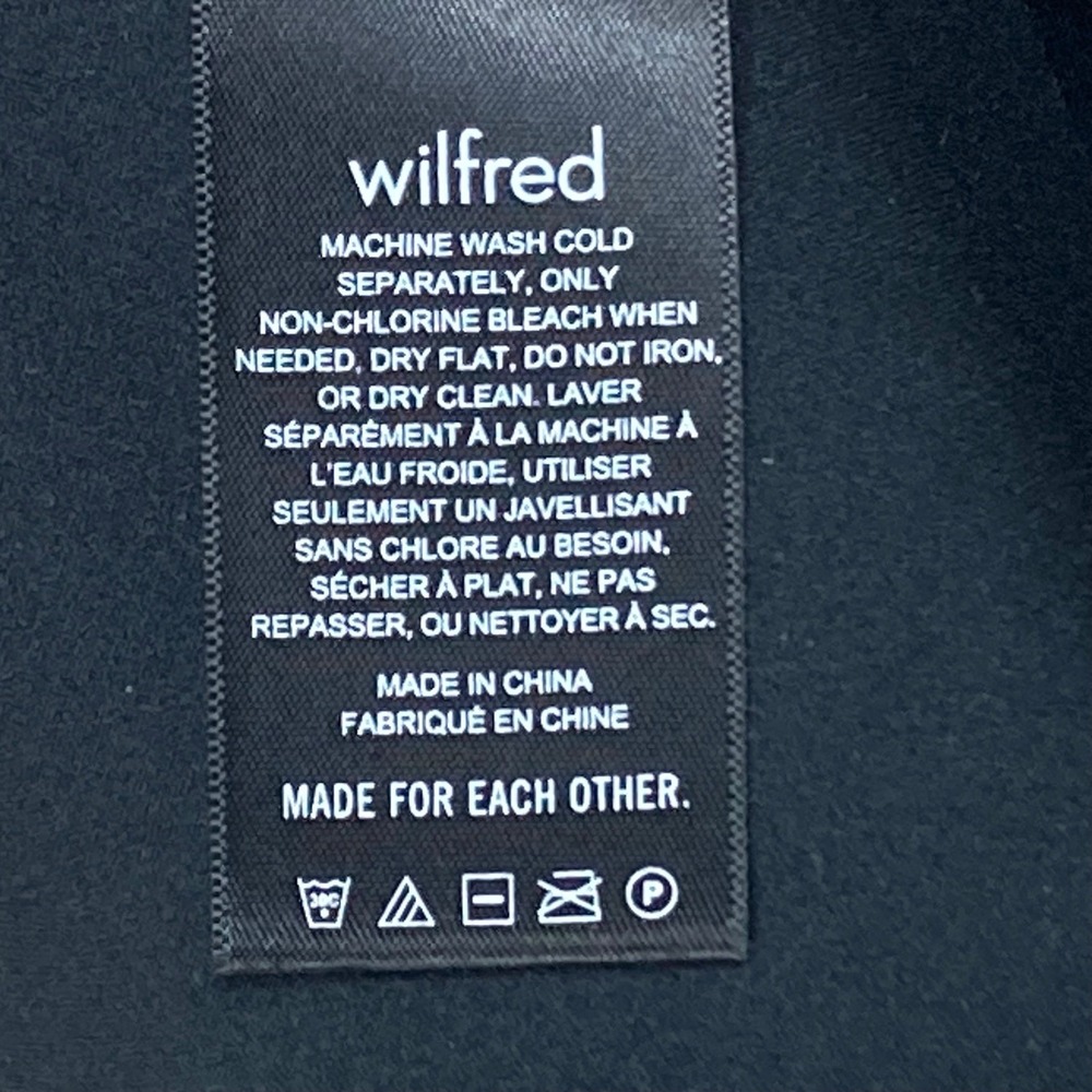 Wilfred Aritzia Vegan Leather Mini Skirt Womens 4 Brown Front Slit Academia New - Picture 12 of 13